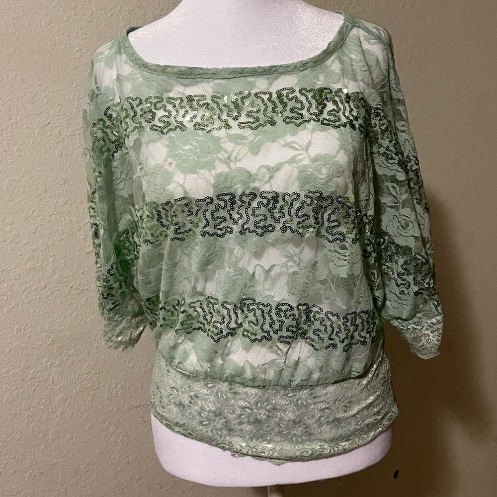 Lacey Top with 3/4 sleeve loose fitting